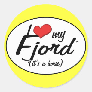 Es ist ein Pferd! I Liebe mein Fjord Runder Aufkleber