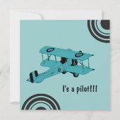 Es ist ein Pilot - Baby Boy Ankündigungskarte Ankündigung (Vorderseite)