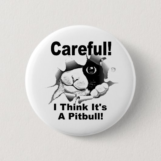Es ist ein Pitbull Button (Vorderseite)