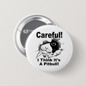 Es ist ein Pitbull Button (Vorne & Hinten)