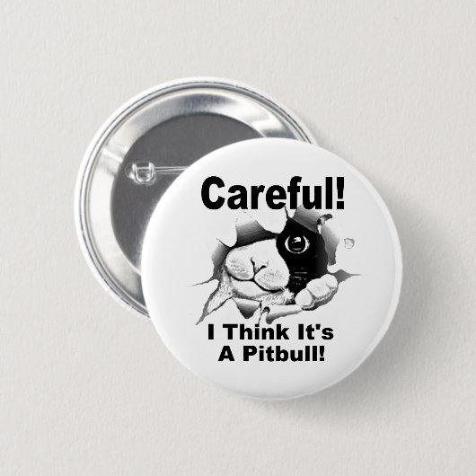Es ist ein Pitbull Button (Vorne & Hinten)