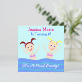 Es ist ein Pool-Party! Einladung (Stehend Vorderseite)