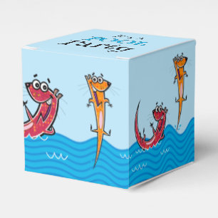 Es ist ein Pool-Party mit Ottern Geschenkschachtel