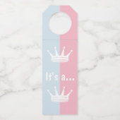 Es ist ein... Prince Gender Reveal Gastgeschenk Flaschenanhänger (Vorderseite)