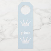 Es ist ein... Prince Gender Reveal Gastgeschenk Flaschenanhänger (Rückseite)