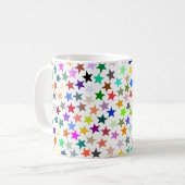 Es ist ein Rainbow-Party, mehrfarbiges Sternenmust Kaffeetasse (Vorderseite Links)