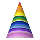 Es ist ein Rainbow-Party, mehrfarbiges Stripmuster Partyhütchen (Vorderseite)