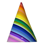 Es ist ein Rainbow-Party, mehrfarbiges Stripmuster Partyhütchen (Rechts)
