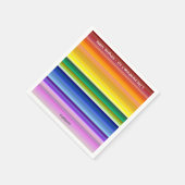 Es ist ein Rainbow-Party, mehrfarbiges Stripmuster Serviette (Ecke)