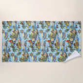 Es ist ein Raubtier nach Zahlenstil Strandtuch (Vorderseite)