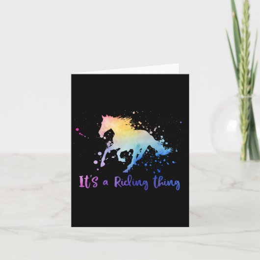 Es ist ein Reitsport-Reiter Karte (Vorderseite)