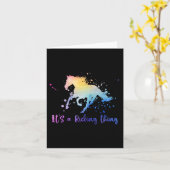 Es ist ein Reitsport-Reiter Karte (Gelbe Blume)