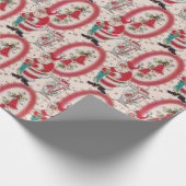 Es ist ein Retro-Weihnachten Geschenkpapier (Ecke)