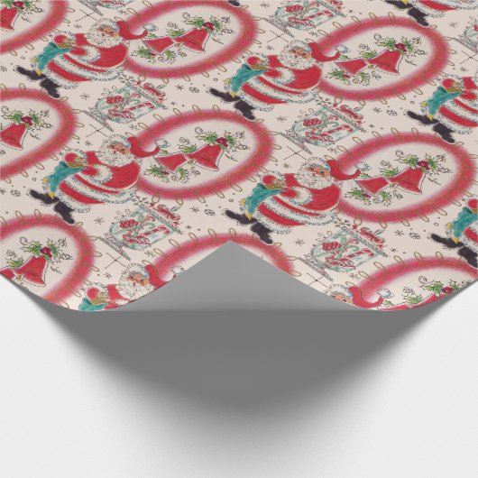Es ist ein Retro-Weihnachten Geschenkpapier (Ecke)