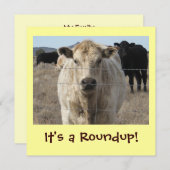 Es ist ein Roundup! Rinder-Drive-Celebration Einladung (Vorne/Hinten)