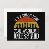 Es ist ein Schachspiel - man würde es nicht verste Postkarte (Vorne/Hinten)