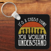 Es ist ein Schachspiel - man würde es nicht verste Schlüsselanhänger (Vorderseite)