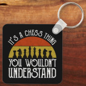 Es ist ein Schachspiel - man würde es nicht verste Schlüsselanhänger (Rückseite)
