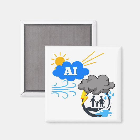 Es ist ein schlechter Wind, der die KI-Cloud-Platt Magnet (Vorderseite/Rückseite)