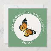 Es ist ein Schlichtes Tiger/African Queen Butterfl Einladung (Vorderseite)