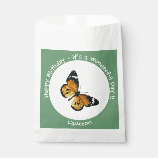 Es ist ein Schlichtes Tiger/African Queen Butterfl Geschenktütchen (Vorderseite)