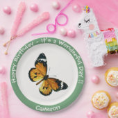 Es ist ein Schlichtes Tiger/African Queen Butterfl Pappteller (Party)