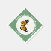 Es ist ein Schlichtes Tiger/African Queen Butterfl Serviette (Ecke)