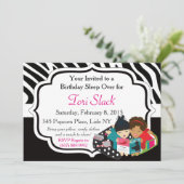 Es ist ein Schlummer-Party! Einladung (Stehend Vorderseite)