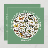 Es ist ein Schmetterling Geburtstag, Sammelstücke Einladung (Vorne/Hinten)