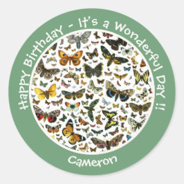 Es ist ein Schmetterling Geburtstag, Sammelstücke  Runder Aufkleber