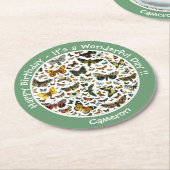 Es ist ein Schmetterling Geburtstag, Sammelstücke  Runder Pappuntersetzer (Angewinkelt)