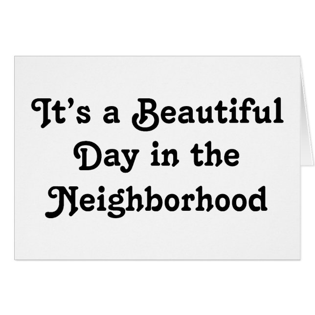 Es ist ein schöner Tag (Vorderseite (Horizontal))