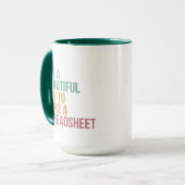 Es ist ein schöner Tag, eine Tabellenkalkulationst Tasse (Vorderseite Links)