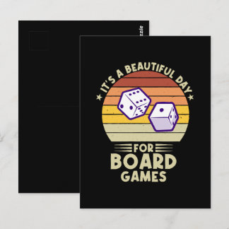 Es ist ein schöner Tag für Brettspiele lustige Gam Postkarte