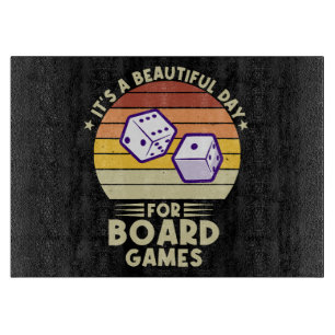 Es ist ein schöner Tag für Brettspiele lustige Gam Schneidebrett