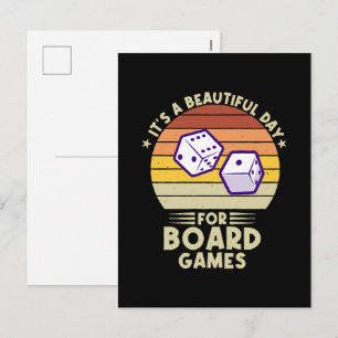 Es ist ein schöner Tag für Brettspiele lustiger Ga Feiertagspostkarte