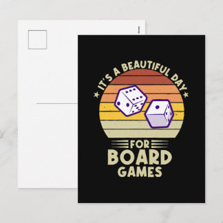 Es ist ein schöner Tag für Brettspiele lustiger Ga Feiertagspostkarte