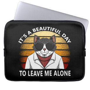Es ist ein schöner Tag, mir allein Katzenuntergäng Laptopschutzhülle