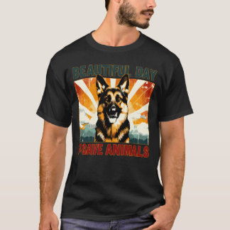 Es ist ein schöner Tag, Tiere zu retten Retro T-Shirt
