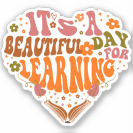Es ist ein schöner Tag, um Lehrergeschenke zu lern Aufkleber