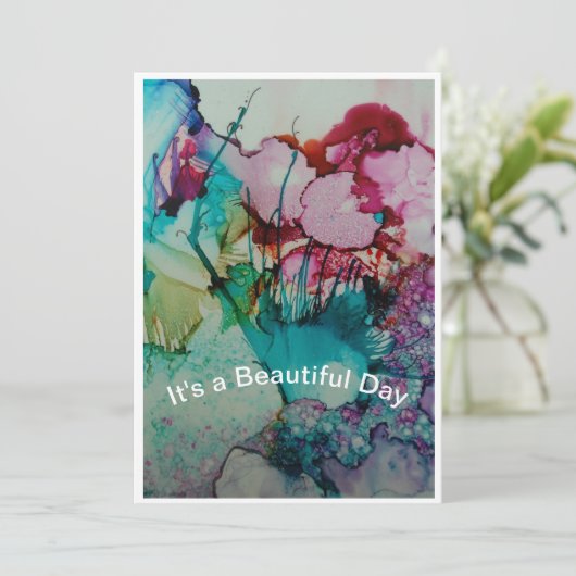 Es ist ein schöner Tagesnotecard (Stehend Vorderseite)