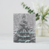 Es ist ein schöner Winter in Michigan Postkarte (Stehend Vorderseite)