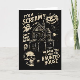 Es ist ein schrei Spuk Haus Halloween Spooky Seaso Karte