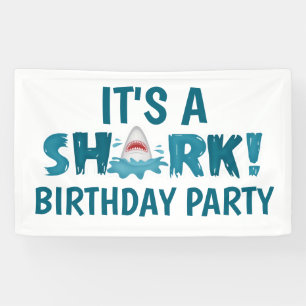 Es ist ein SHARK Geburtstagsfeier Kind Banner