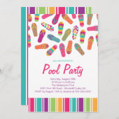 Es ist ein Sommer umdreht Reinfall-Pool-Party Einladung (Vorne/Hinten)