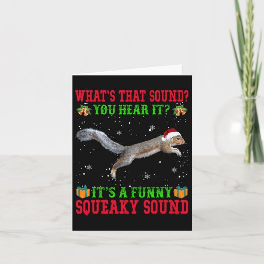 Es ist ein Spaß Squeaky Sound Weihnachtshörnchen U Karte (Vorderseite)