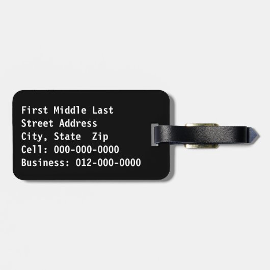 Es ist ein Stil GRUNGE Rusty Letters Gepäckanhänger (Rückseite horizontal)