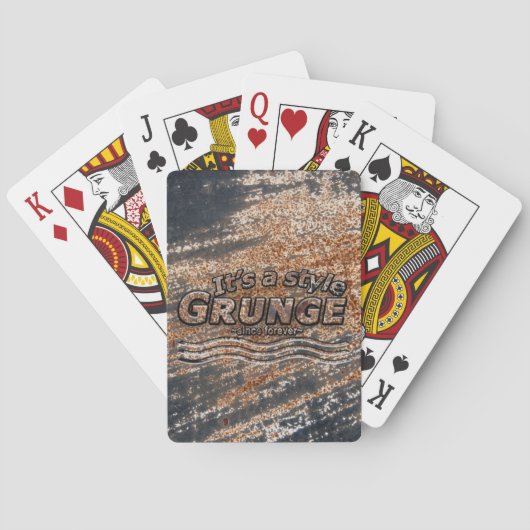 Es ist ein Stil GRUNGE Rusty Letters Spielkarten (Rückseite)