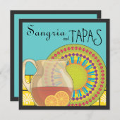 Es ist ein Tapas-Party! Glückliche Einladung (Vorne/Hinten)