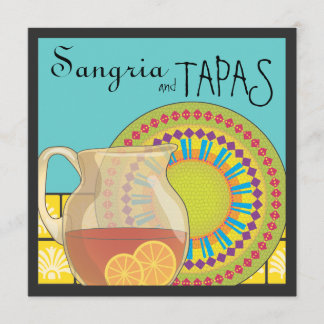 Es ist ein Tapas-Party! Glückliche Einladung
